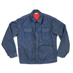 VTG Denim Chore Jacket Red Lining Workwear